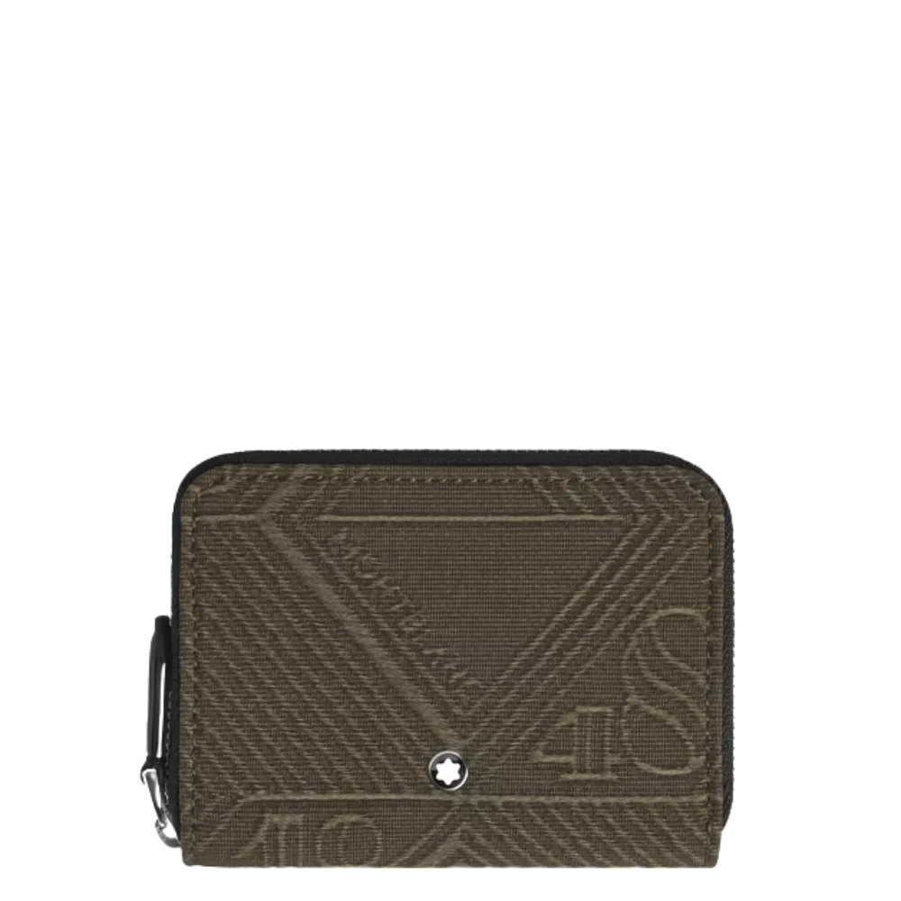 Montblanc 4810 Jacquard Mini Wallet 2cc With Zip – Khaki - Image 2
